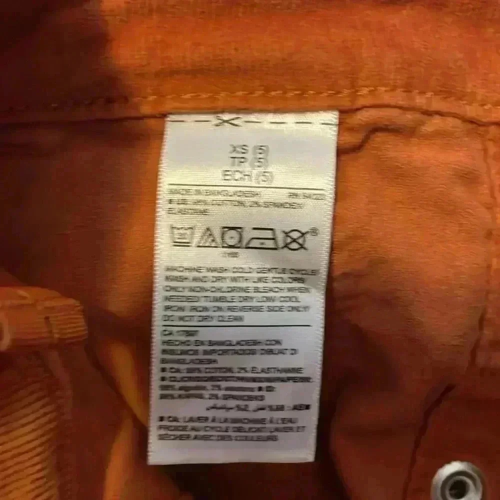 Old Navy Burnt Orange Corduroy Button Up Skirt XS/5